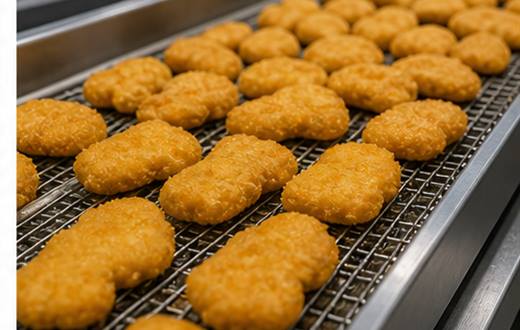 Chicken nuggets frying application