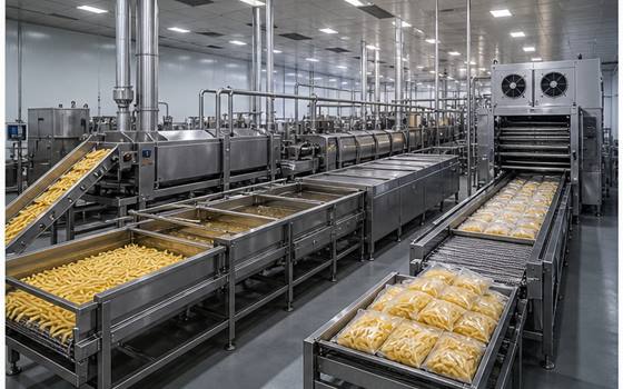 French fries production line