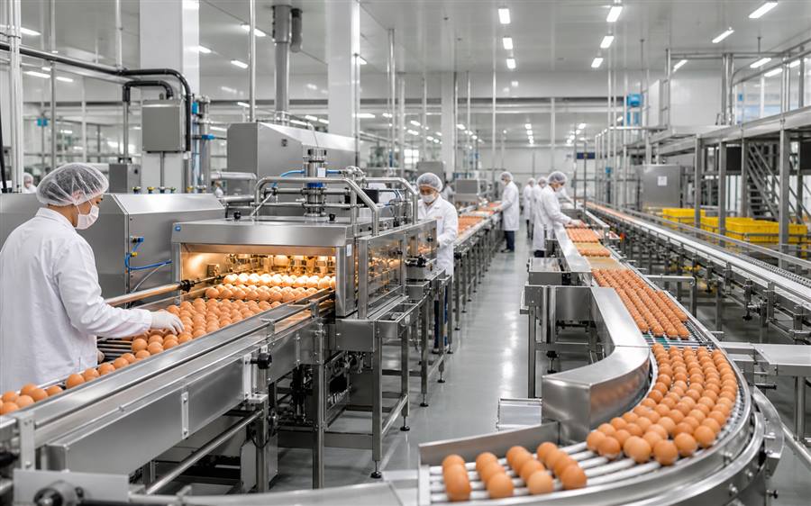 Egg processing factories