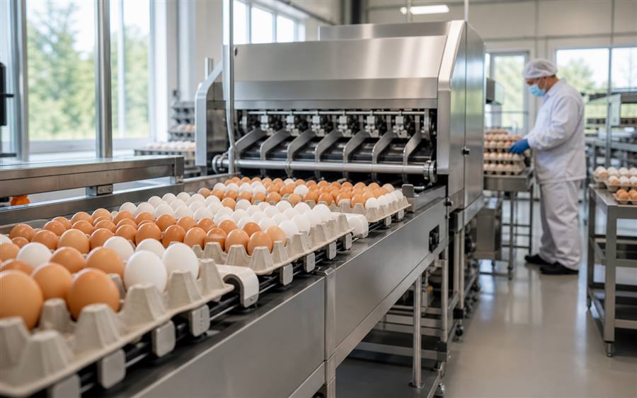 Poultry farms egg sorting