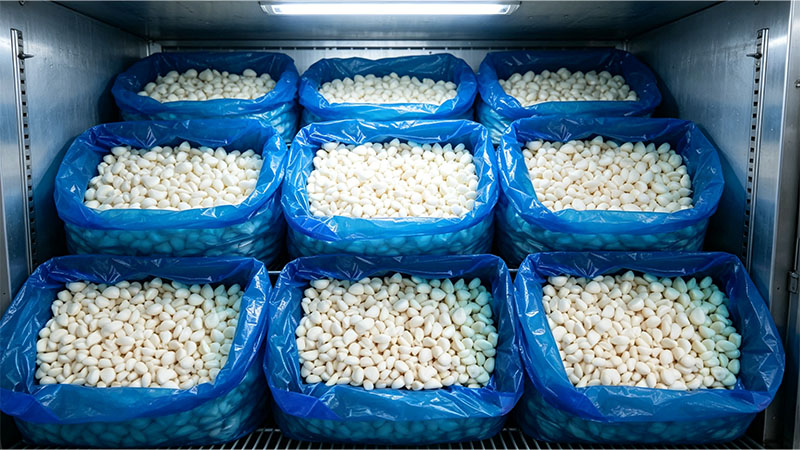 Frozen garlic cloves