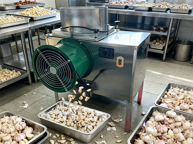 Garlic clove separating machine