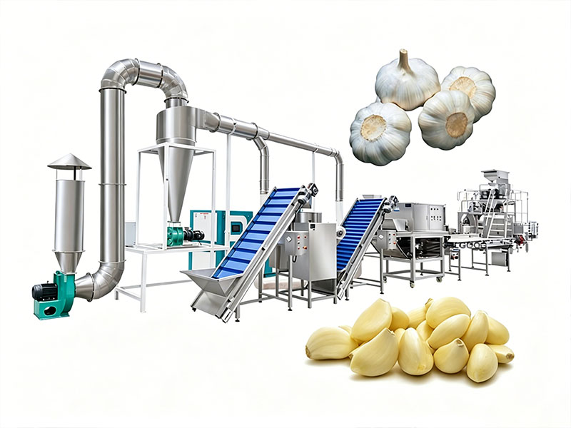 Peeled fresh garlic processing line