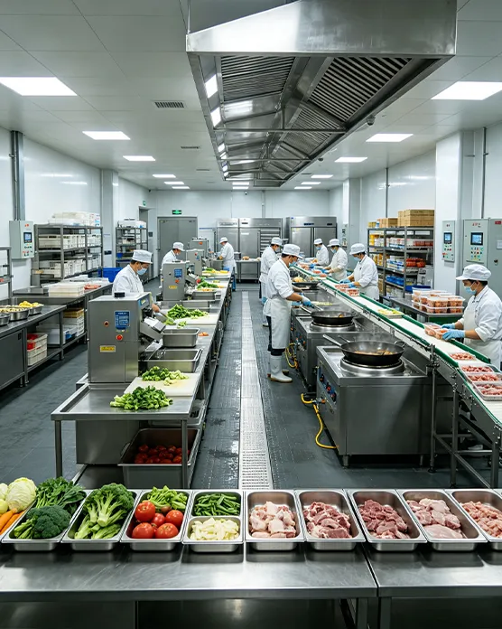 Central kitchen onion preparation