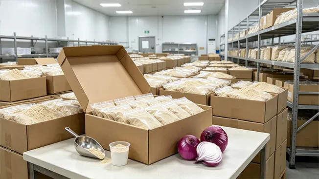 Commercial onion powder