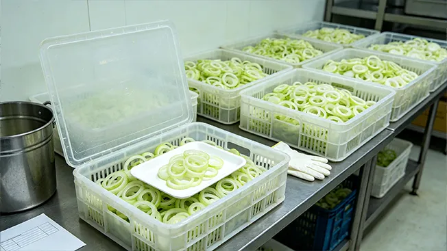 Processed onion rings