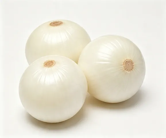 Peeled white onions