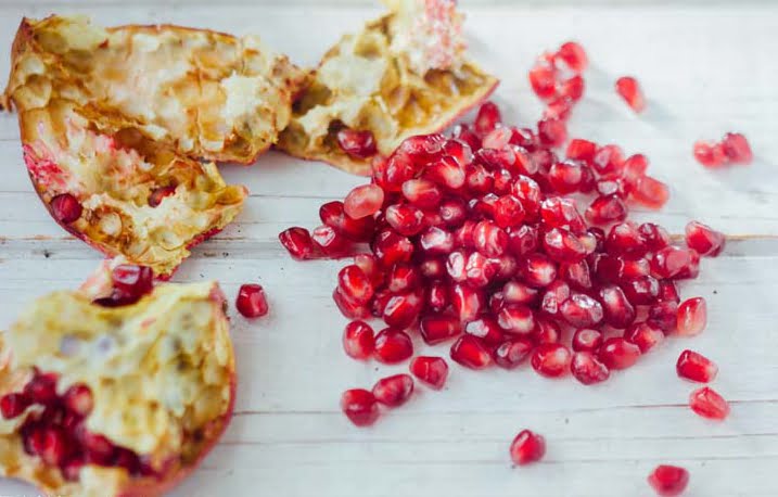 Pomegranate peel and seeds