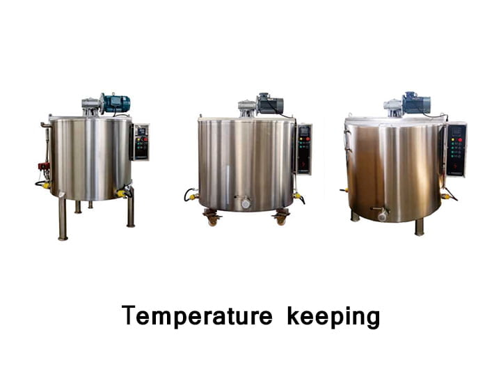 Temperature holding tank