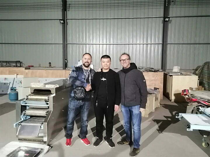 Turkey customer visiting for pita bread production line