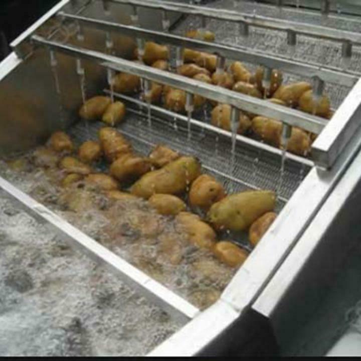 Bubble cleaning for spinach