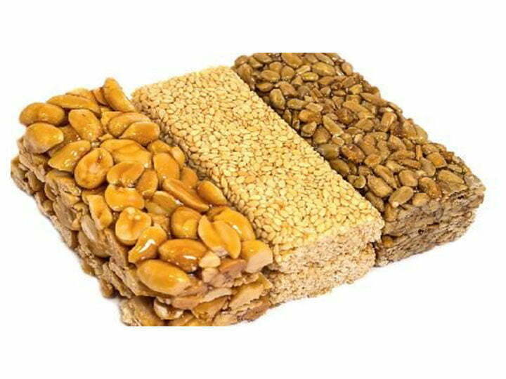 peanut sesame brittle bars