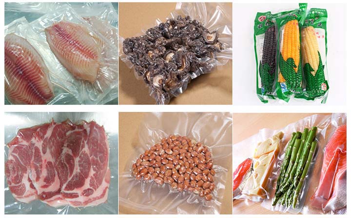 vacuum packed food for sterilization