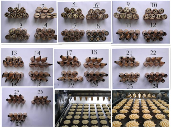 various cookie dropping molds