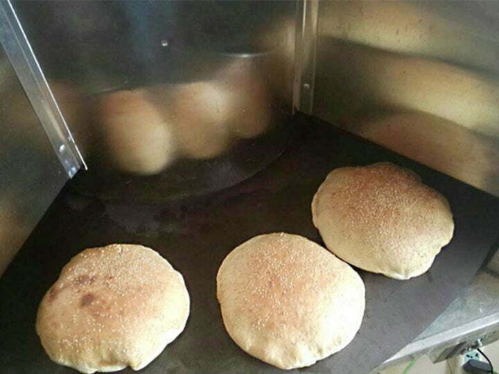 working effect of the pita bread maker machine