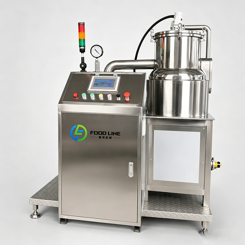 Vacuum fryer control panel and machine details